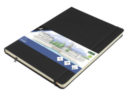 kangaro Cahier de croquis, couverture PU rigide, A4, noir