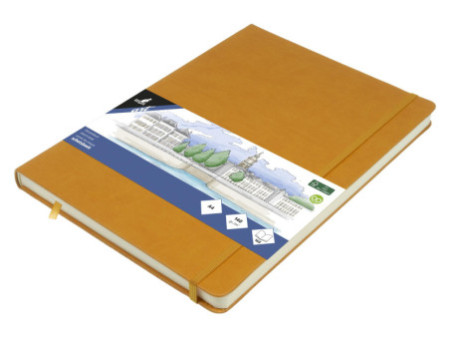 kangaro Cahier de croquis, couverture PU rigide, A4, ocre