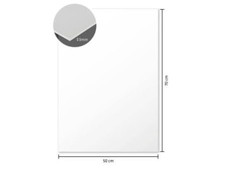 kangaro Carton plume, 500 x 700 mm, épaisseur: 3 mm, blanc