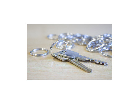 kangaro Anneau porte-clé, métal, diamètre: 25 mm, argent