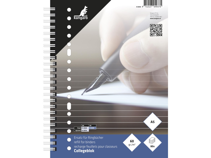 kangaro Cahier, A5, ligné, 160 pages