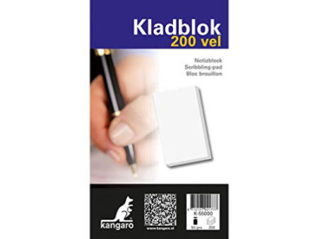 kangaro Bloc-notes, 115 x 198 mm, uni, 200 feuilles