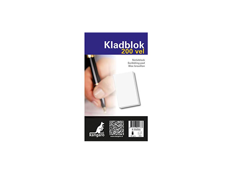 kangaro Bloc-notes, 115 x 198 mm, uni, 200 feuilles