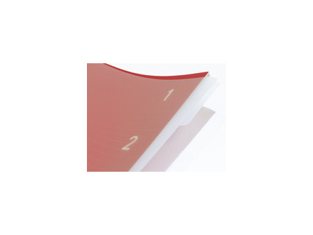kangaro Cahier à spirale 4en1, A4, ligné, 200 pages, rouge