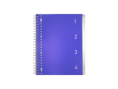 kangaro Cahier à spirale 4en1, A4, ligné, 200 pages, rouge