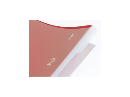 kangaro Cahier à spirale 4en1, A5, ligné, 200 pages, rouge