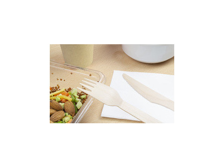 kangaro Couverts jetables, en bois, 200 pièces