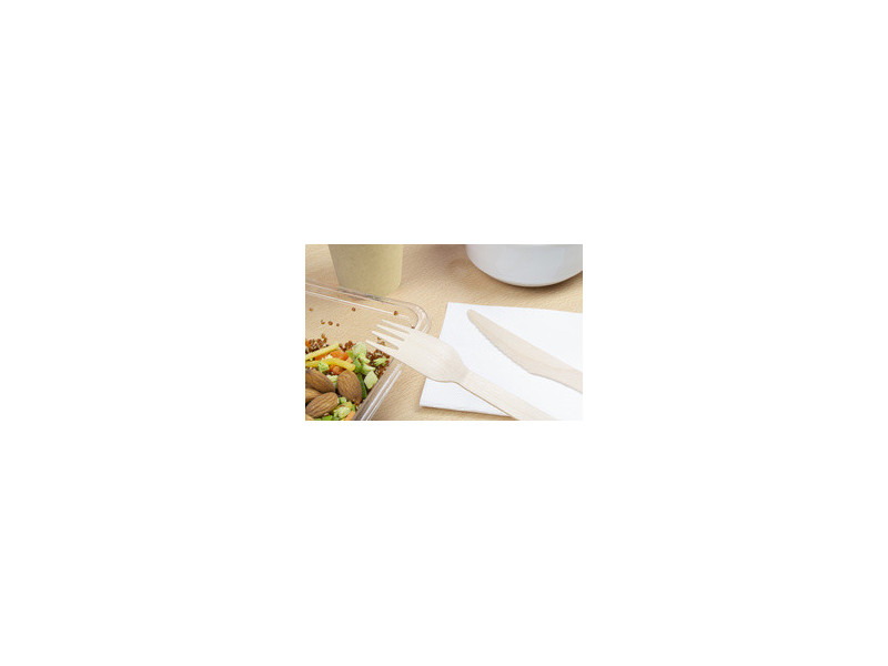 kangaro Couverts jetables, en bois, 200 pièces