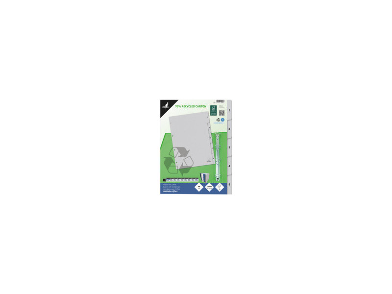 kangaro Intercalaire carton ECO, chiffres 1-12, 12 pièces