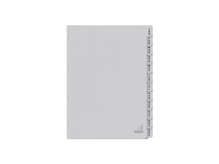 kangaro Intercalaire carton ECO, mois, A4, 12 pièces