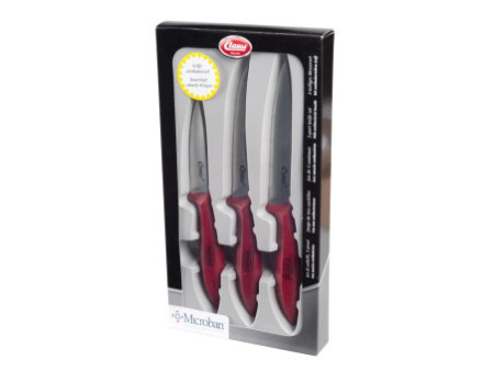 Clauss Set de couteaux, 3 pièces, rouge