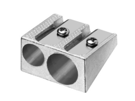 WESTCOTT Taille-crayons double, en métal, forme biseautée