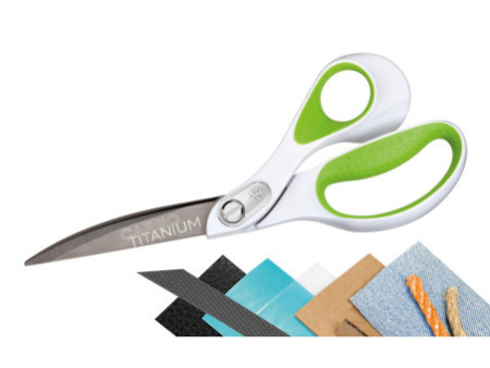 WESTCOTT Ciseaux carbo titane, longueur: 214 mm, vert/blanc