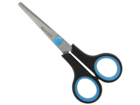 WESTCOTT Ciseaux Easy Grip, longueur: 140 mm, bleu/noir