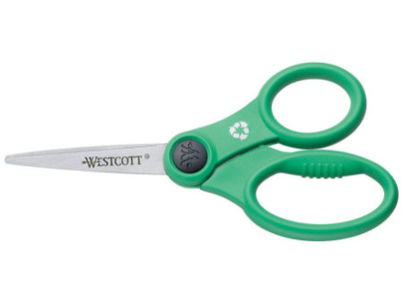 WESTCOTT Ciseaux Easy Grip, longueur: 130 mm, vert