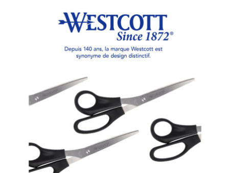 WESTCOTT Ciseaux de bureau, longueur: 210 mm, noir