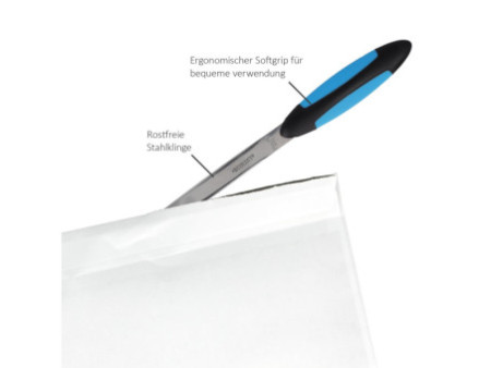 WESTCOTT Ouvre-lettres, longueur: 190 mm, manche Softgrip