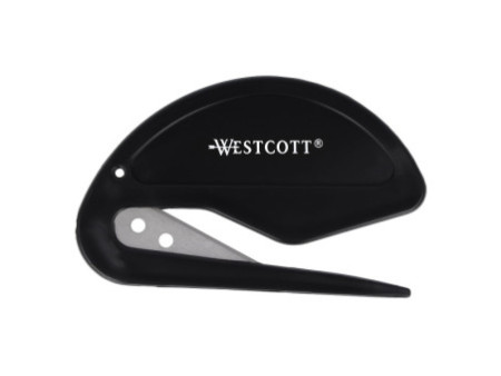 WESTCOTT Ouvre-lettres 2 en 1, lame en métal, noir