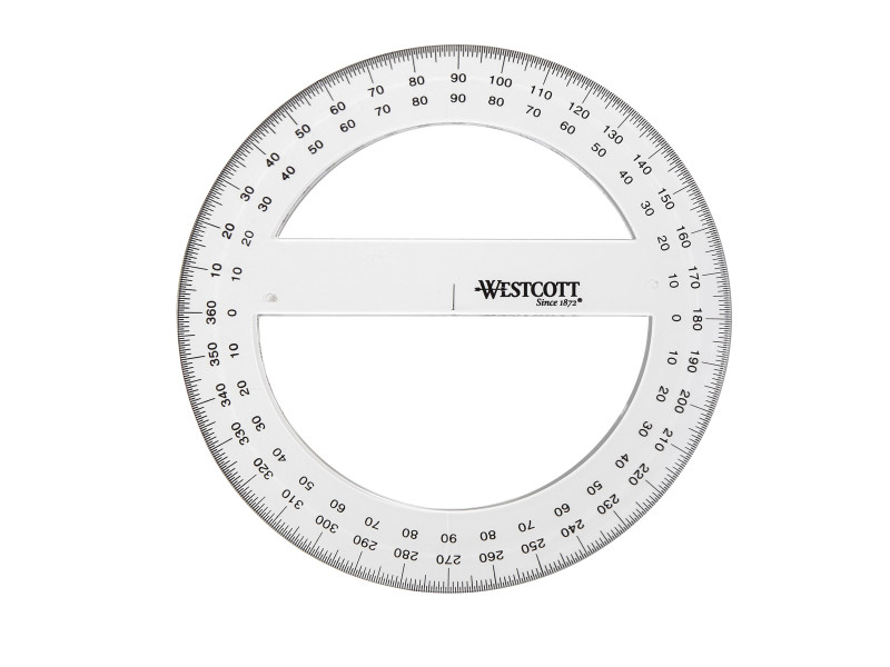 WESTCOTT Rapporteur circulaire 360 degrés, 150 mm