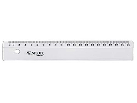 WESTCOTT Règle plate, en plastique, longueur: 500 mm