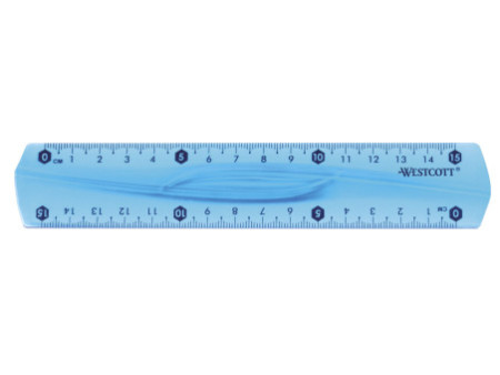 WESTCOTT Règle plate, plastique, longueur: 150 mm, souple