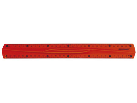 WESTCOTT Règle plate, plastique, longueur: 300 mm, souple