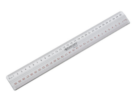 WESTCOTT Règle de découpe, longueur: 300 mm, en aluminium