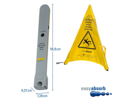 easyabsorb Cône de signalisation Pop-Up 'Sol glissant' jaune