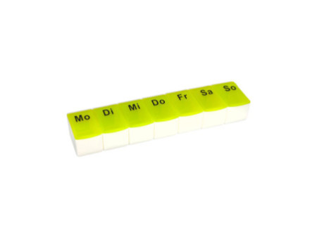 FIRST AID ONLY Pilulier semainier, plastique, blanc/vert