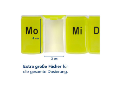 FIRST AID ONLY Pilulier semainier, plastique, blanc/vert