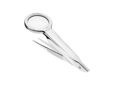 FIRST AID ONLY Pince précelle avec loupe, argent