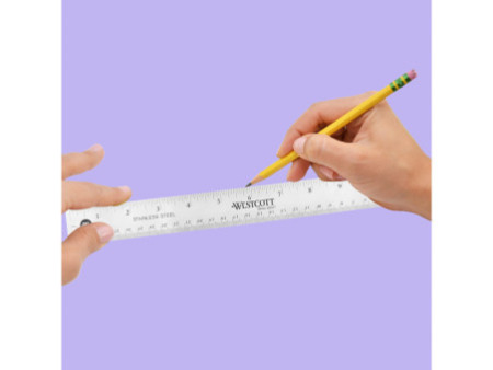 WESTCOTT Règle en métal avec dos en liège, longueur: 300 mm