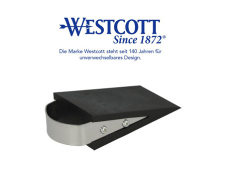 WESTCOTT Cale-porte, en caoutchouc, avec poignée en inox