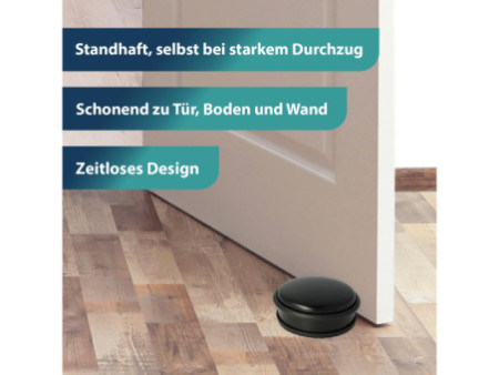 WESTCOTT Butoir de porte, en acier inoxydable, noir
