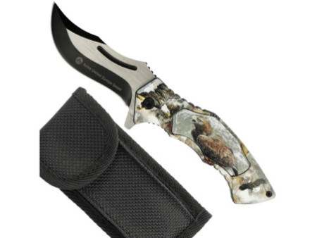 Clauss Couteau de poche avec motif animal aigle, lame: 82 mm