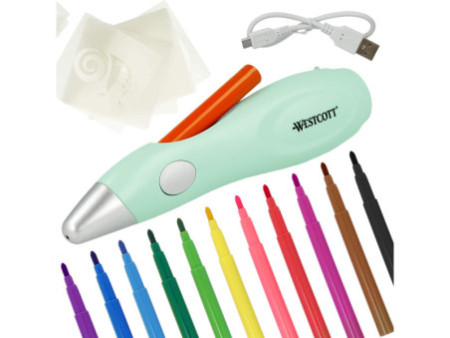 WESTCOTT Kit créatif feutres magiques avec stylo aérographe
