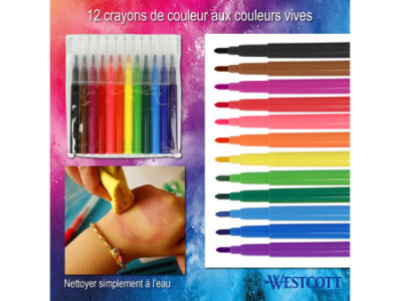 WESTCOTT Kit créatif feutres magiques avec stylo aérographe