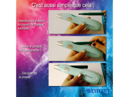 WESTCOTT Feutre magique, recharge de 12 pour aérographe