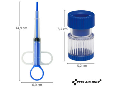 PETS AID ONLY Distributeur de comprimés + broyeur à comprimé