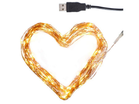 Clauss Mini guirlande lumineuse à LED, port USB