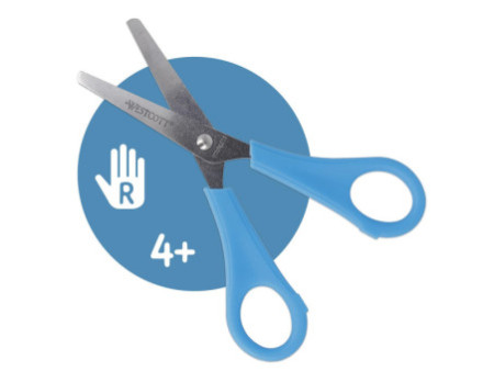 WESTCOTT Ciseaux de bricolage pour enfants, bleu
