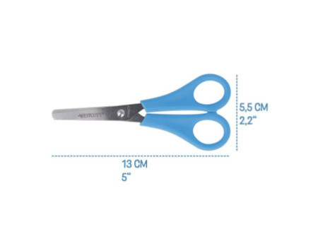 WESTCOTT Ciseaux de bricolage pour enfants, bleu