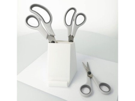 WESTCOTT Ciseaux Easy Grip, set de 3, gris clair/anthracite