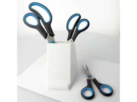 WESTCOTT Ciseaux Easy Grip, set de 3, noir/bleu