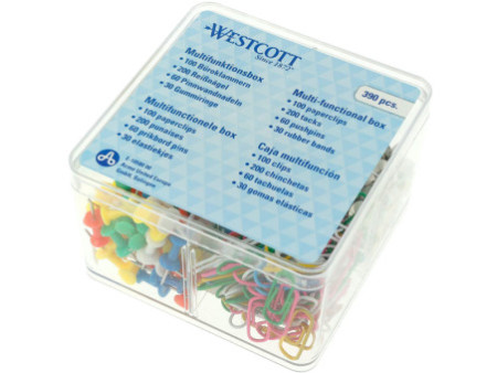 WESTCOTT Boîte d'accessoires de bureau, 390 pièces