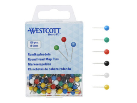 WESTCOTT Épingle à tête ronde, taille 5, assorti