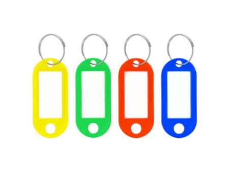 WESTCOTT Porte-clé avec anneau, pack de 4, assorti