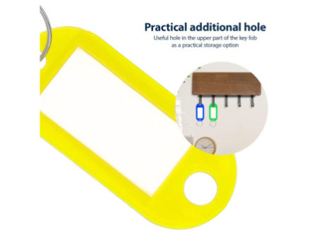 WESTCOTT Porte-clé avec anneau, pack de 100, assorti