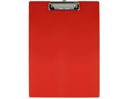 WESTCOTT Porte-bloc à pince, plastifié, A4, rouge