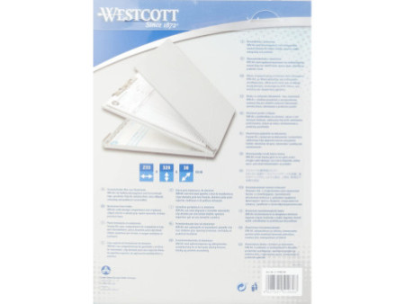 WESTCOTT Boîte porte-formulaire en aluminium, A4